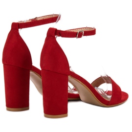 Anesia Paris Sandalias rojas sexy rojo 6