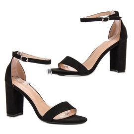Anesia Paris Sandalias negras sexy negro 3