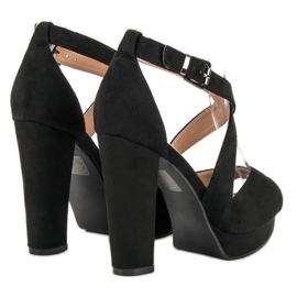 SHELOVET Sandalias en la plataforma negro 4