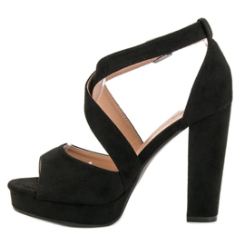 SHELOVET Sandalias en la plataforma negro 3