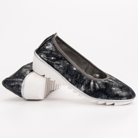 Filippo Zapatillas de ballet de piel azul marino 5