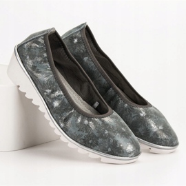 Filippo Zapatillas de ballet de piel gris oscuro 3