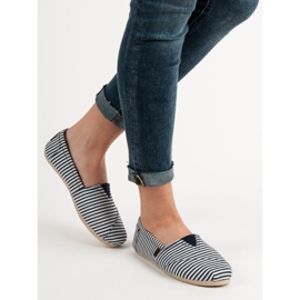 SHELOVET Zapatillas sin cordones ligeras blanco azul 2