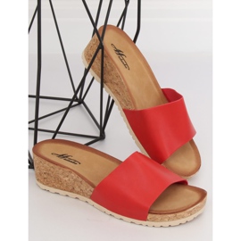 Pantuflas cuña de corcho rojo 3527-12 Rojo 2