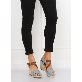 Azul BL-360 Sandalias cuña azul 1