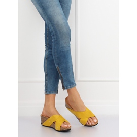 Amarillo G1560 Pantuflas cuña amarillas 2