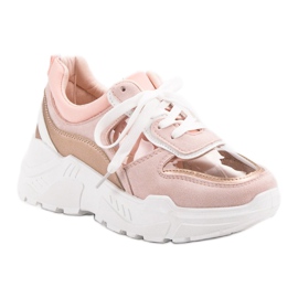 SHELOVET Zapatillas transparentes en la plataforma rosado 3