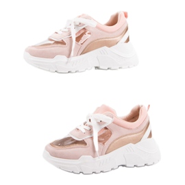 SHELOVET Zapatillas transparentes en la plataforma rosado 6