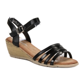 Renda Sandalias negras negro 4
