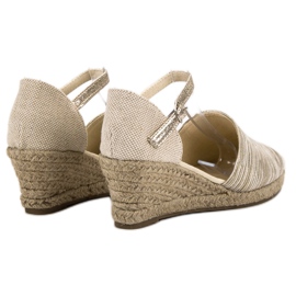 SHELOVET Alpargatas de cuña marrón amarillo 4