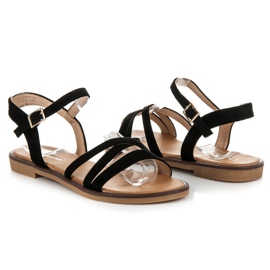 Ch. Creation Sandalias de ante negro 1
