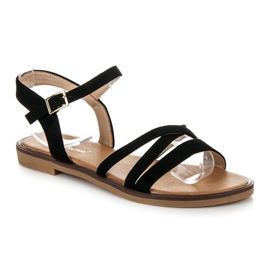 Ch. Creation Sandalias de ante negro 2