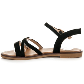Ch. Creation Sandalias de ante negro 3