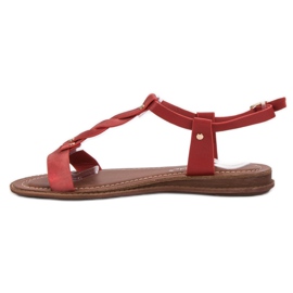 Super Mode Sandalias planas rojo 4