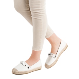 Janessa Alpargatas con tachuelas blanco 4
