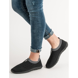 Renda Zapatos sin cordones para mujer negro 1