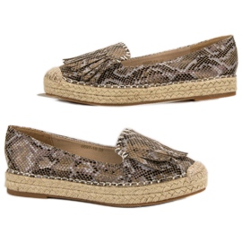 Alpargatas VICES con estampado de serpiente marrón multicolor 6