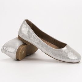 Bailarinas VINCEZA de piel gris 5