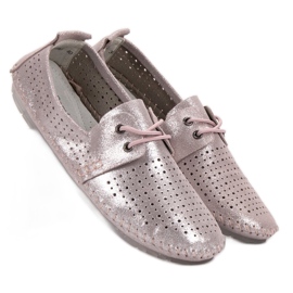 Zapatillas VINCEZA de piel rosado 5
