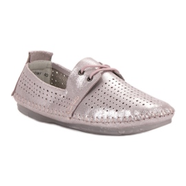 Zapatillas VINCEZA de piel rosado 2