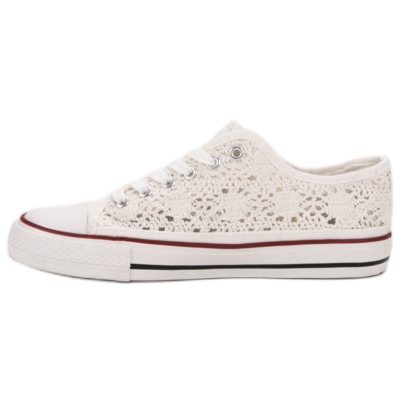 Renda Zapatillas de encaje blanco 2