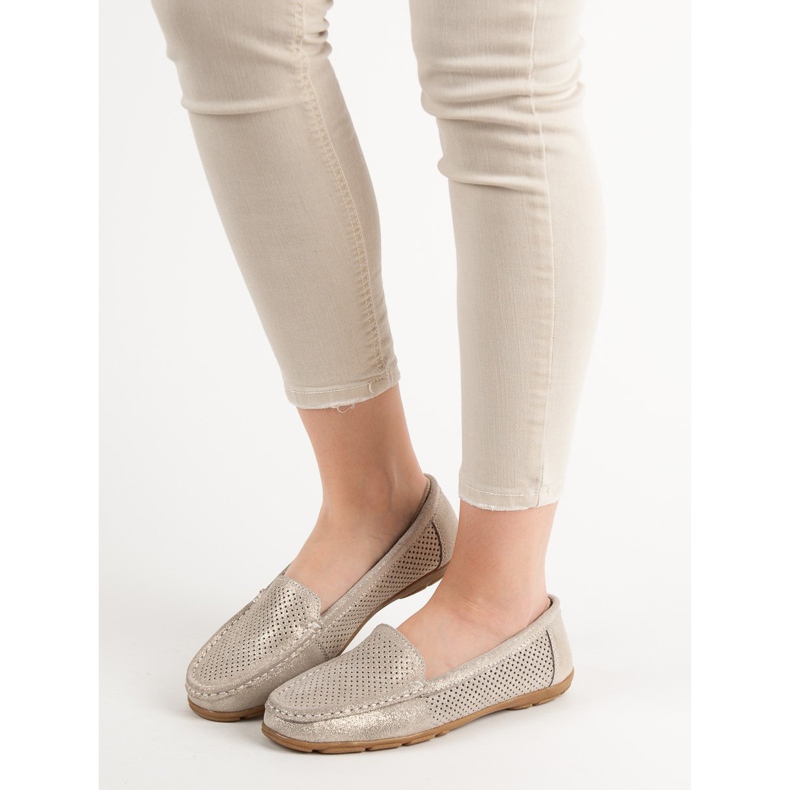 Mocasines VINCEZA de piel amarillo 2