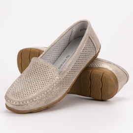 Mocasines VINCEZA de piel amarillo 5