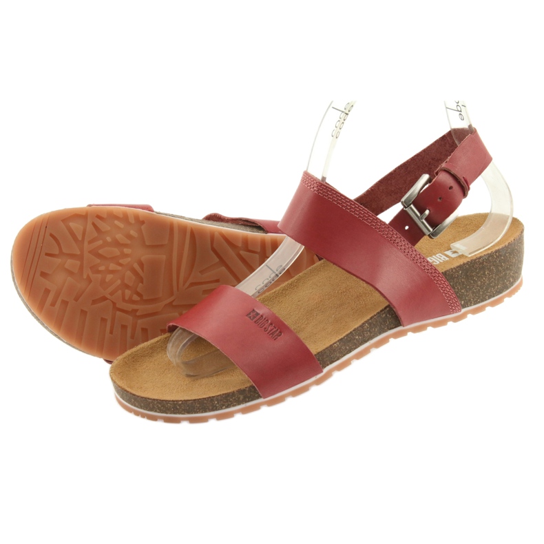 Sandalias rojas de mujer Big Star 274A016 rojo 4