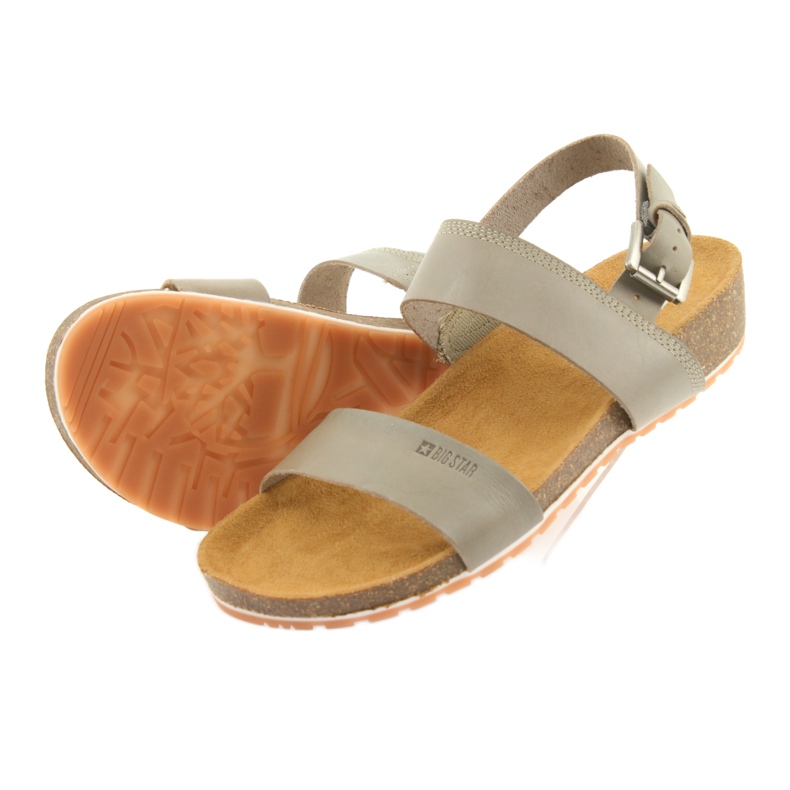Sandalias de mujer Big Star Grey 274A014 multicolor 4