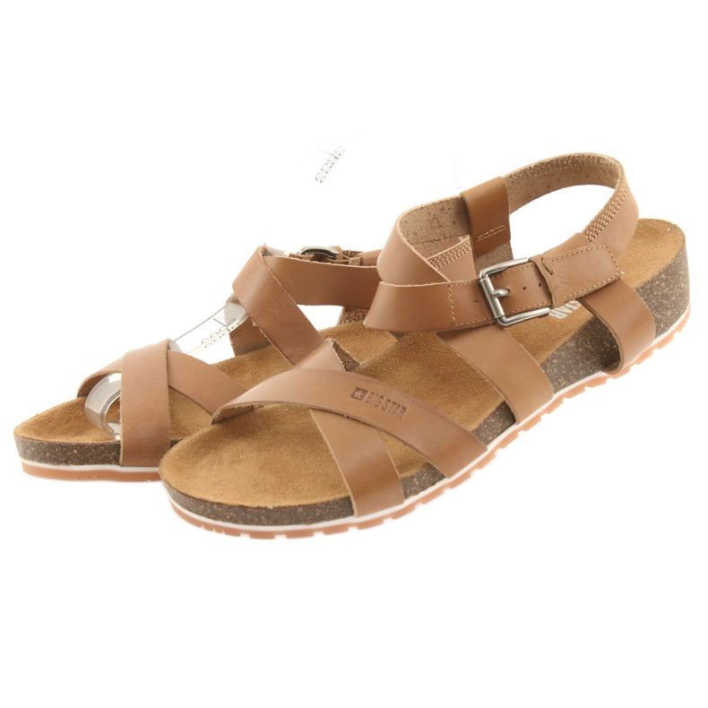 Sandalias mujer Big Star camel 274A010 marrón 3