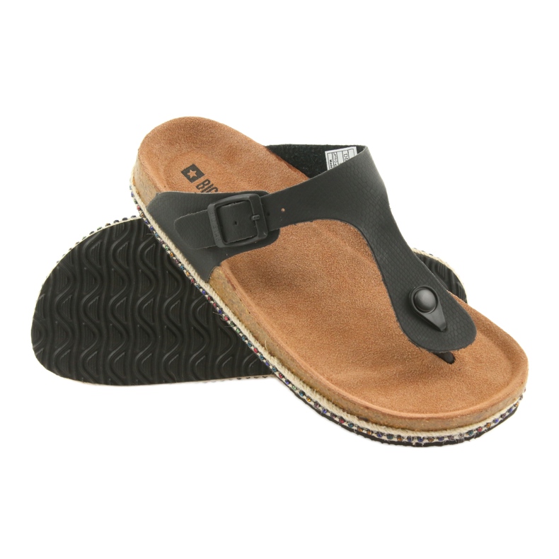 Pantuflas perfiladas de mujer Big Star 274132 negro 3