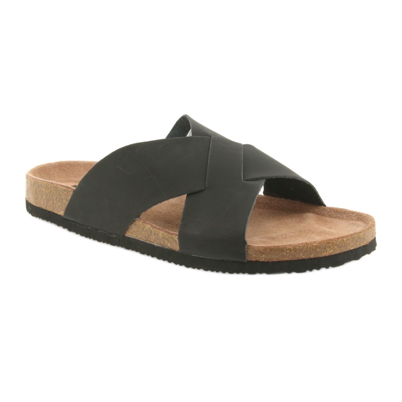 Pantuflas negras Big Star 174603 perfiladas para hombre negro 1