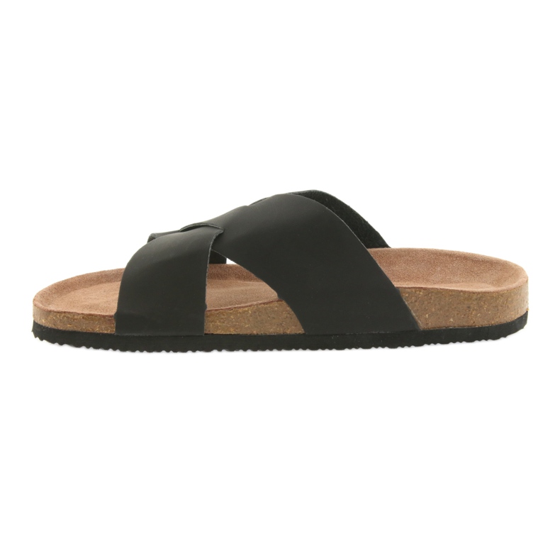 Pantuflas negras Big Star 174603 perfiladas para hombre negro 2