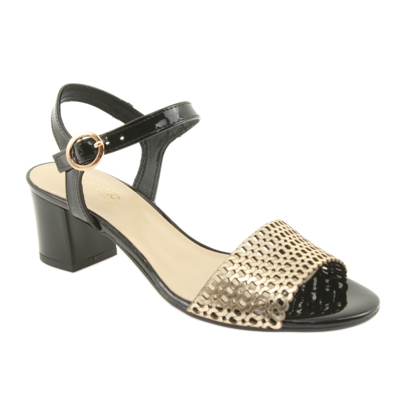 Espinto Sandalias negras / doradas negro amarillo 1