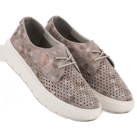 Goodin Zapatos de cuero ligero marrón 3