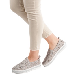 Goodin Zapatillas de cuero beige 1