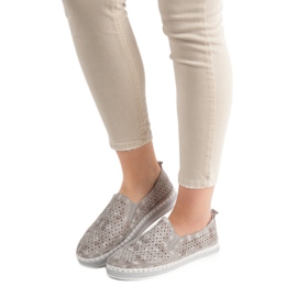 Goodin Zapatillas de cuero beige 6