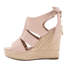 Cm Paris Sandalias con cuña en beige 1