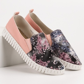 Vices Slipons con patrón multicolor rosado 7