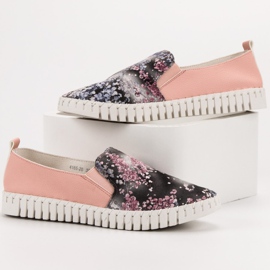 Vices Slipons con patrón multicolor rosado 8