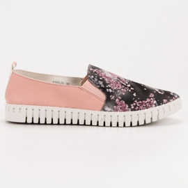 Vices Slipons con patrón multicolor rosado 3