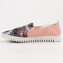 Vices Slipons con patrón multicolor rosado 5