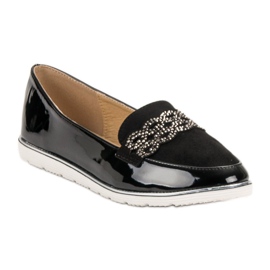 SHELOVET Mocasines lacados negro 2