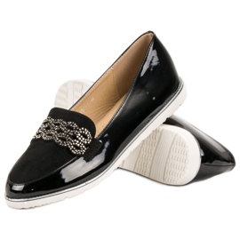 SHELOVET Mocasines lacados negro 4