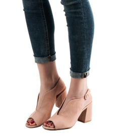 Milaya Sandalias construidas rosa 1