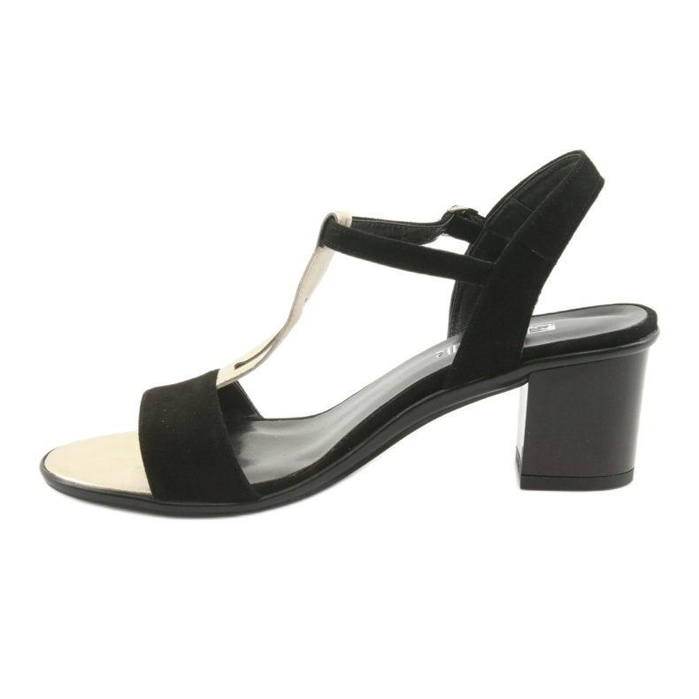 Sandalias mujer anabelle 1447 negro / dorado amarillo 2