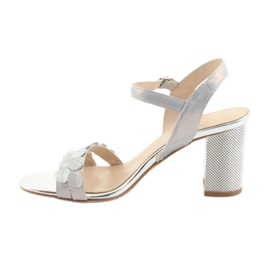 Sandalias plateadas de mujer Gamis 3658 azul gris rosa 4