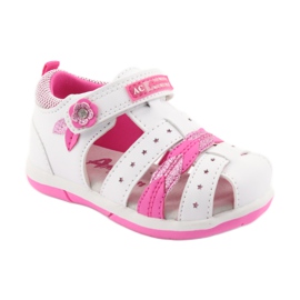 American Club Sandalias de niña American DR18 blanco rosado 1 American Club Sandalias de niña American DR18 blanco rosado 1