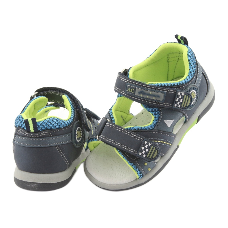 American Club DR13 sandalias niño azul marino verde 4 American Club DR13 sandalias niño azul marino verde 4