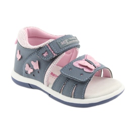 American Club Sandalias American DR19 Denim Butterfly para niña azul rosa 1